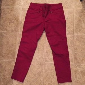 Ann Taylor maroon ankle pants